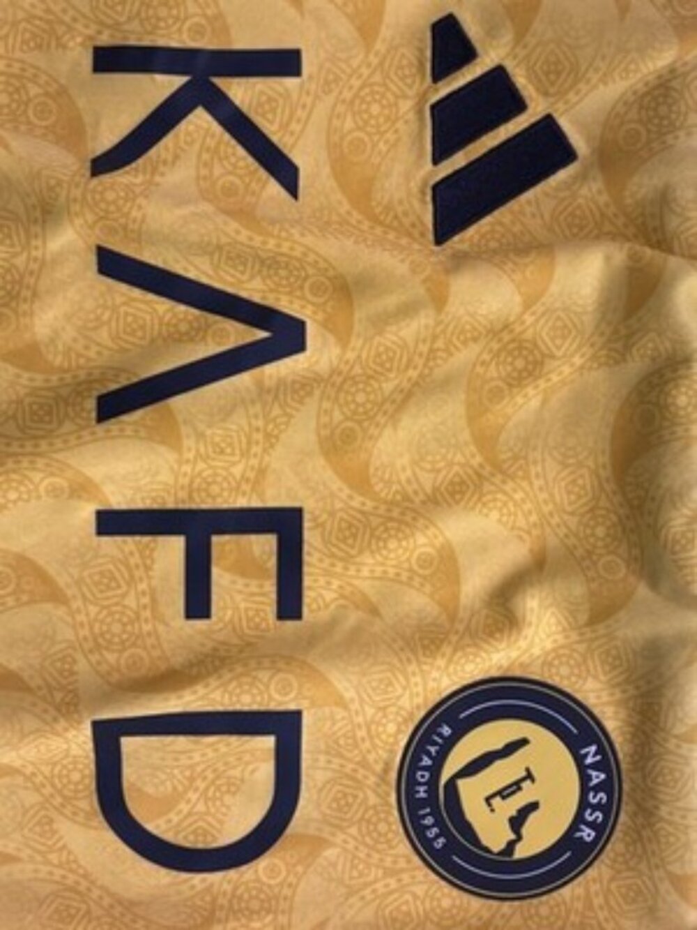 Al Nassr Adidas Ronaldo 7 Yellow Soccer Jersey Mens M NWT